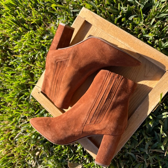 AQUATALIA Sierra Weatherproof Suede Leather Ginger women 8.5 New - Picture 10 of 12